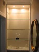 lighted display case